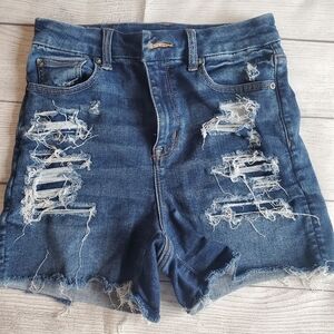American Eagle next level stretch distressed jean shorts. Size 2.